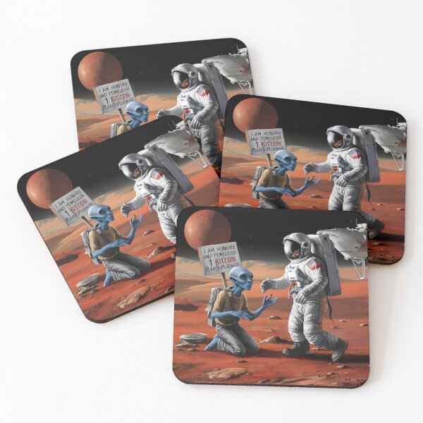 Item preview, bitcoin beggar alien , mars  designed and sold by metebf.