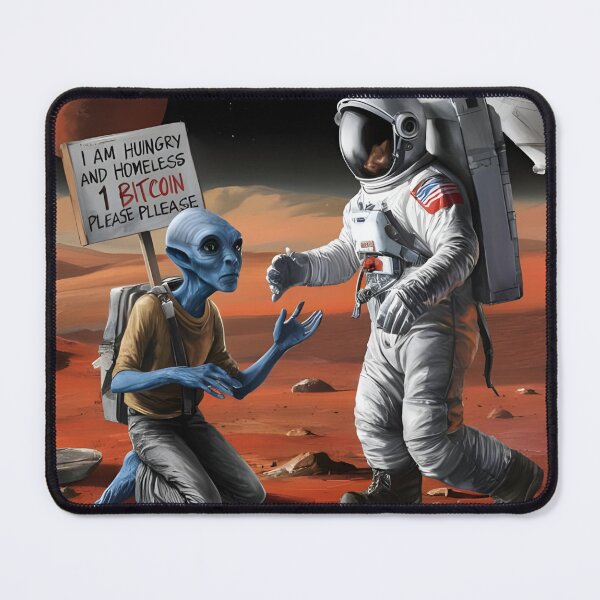Item preview, bitcoin beggar alien , mars  designed and sold by metebf.