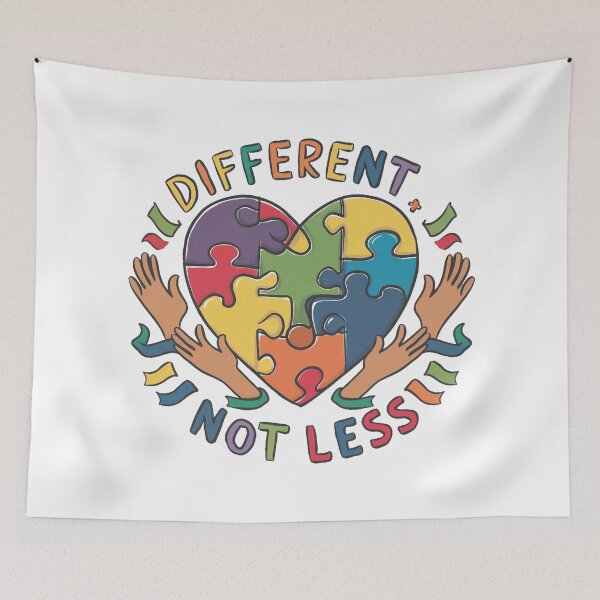 Item preview, Different Not Less: Autism Awareness Puzzle Heart designed and sold by behnay.