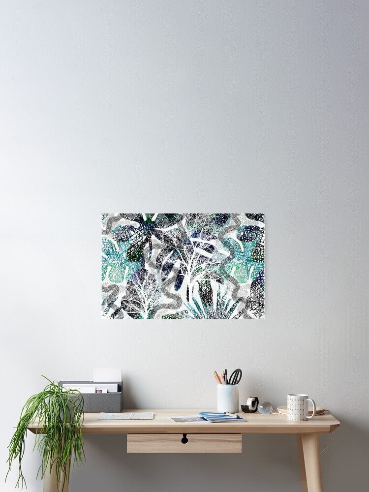Thumbnail 2 of 3, Poster, Botanical Abstract Pattern  designed and sold by MarcSabuncu.