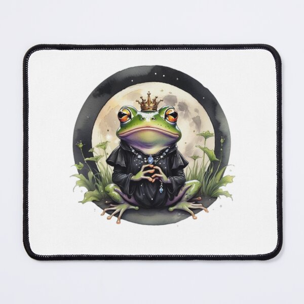 Item preview, Frog King in Circle Design in watercolor paint designed and sold by EmeraldCauldren.