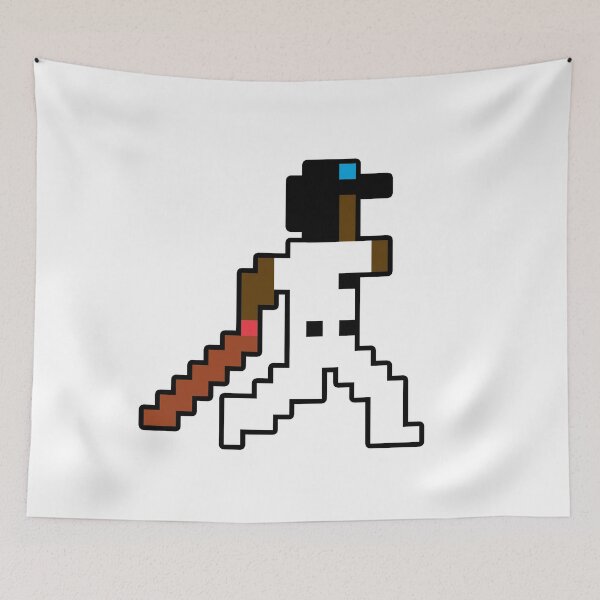 Item preview, Miami Retro Pixel Baseball Player designed and sold by Bo-Bros-Tees.
