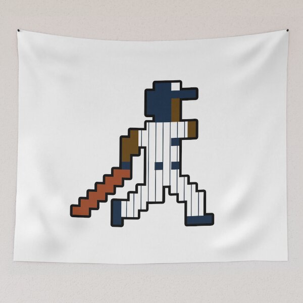 Item preview, New York Retro Pixel Baseball Player designed and sold by Bo-Bros-Tees.