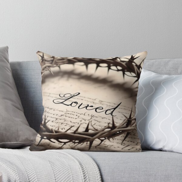 Item preview, Loved in the middle of a crown of thorns on a bible designed and sold by SavvySojourner.