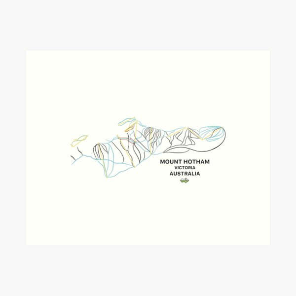 Item preview, Mount Hotham - Australian Mountain Resort Skiing Trail Map designed and sold by Piste-and-Trail.