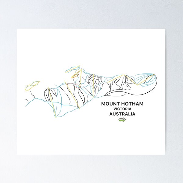 Item preview, Mount Hotham - Australian Mountain Resort Skiing Trail Map designed and sold by Piste-and-Trail.