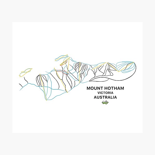 Item preview, Mount Hotham - Australian Mountain Resort Skiing Trail Map designed and sold by Piste-and-Trail.