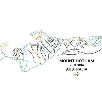 Artwork thumbnail, Mount Hotham - Australian Mountain Resort Skiing Trail Map by Piste-and-Trail