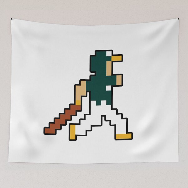 Item preview, Oakland Retro Pixel Baseball Player designed and sold by Bo-Bros-Tees.