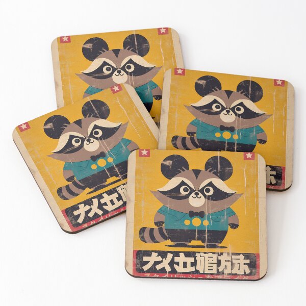 Item preview, Retro Japanese Poster of Funny Raccoon cute art style designed and sold by IAPICTURE.