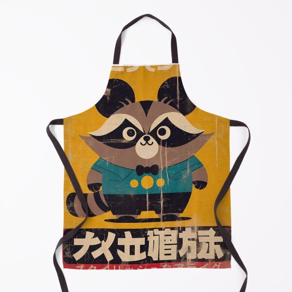 Item preview, Retro Japanese Poster of Funny Raccoon cute art style designed and sold by IAPICTURE.