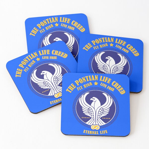 Item preview, SK Pontian Life Creed - Fly High - Live Free - Eternal Life (Blue background) designed and sold by SueKnox.