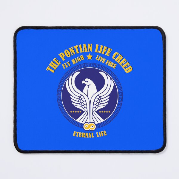 Item preview, SK Pontian Life Creed - Fly High - Live Free - Eternal Life (Blue background) designed and sold by SueKnox.