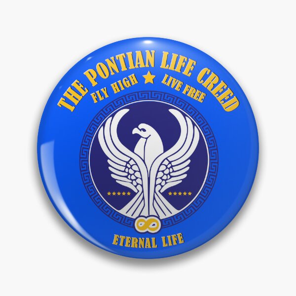Item preview, SK Pontian Life Creed - Fly High - Live Free - Eternal Life (Blue background) designed and sold by SueKnox.