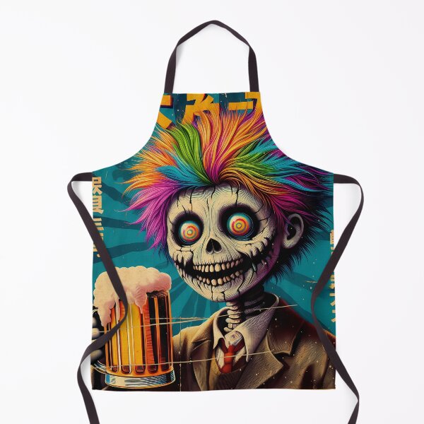 Item preview, Retro Japanese Poster of Skull with Beer japan vintage pop designed and sold by IAPICTURE.