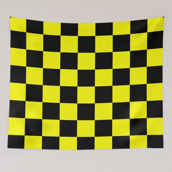 Item preview, Checkered - Black and Yellow designed and sold by JustPatterns2.