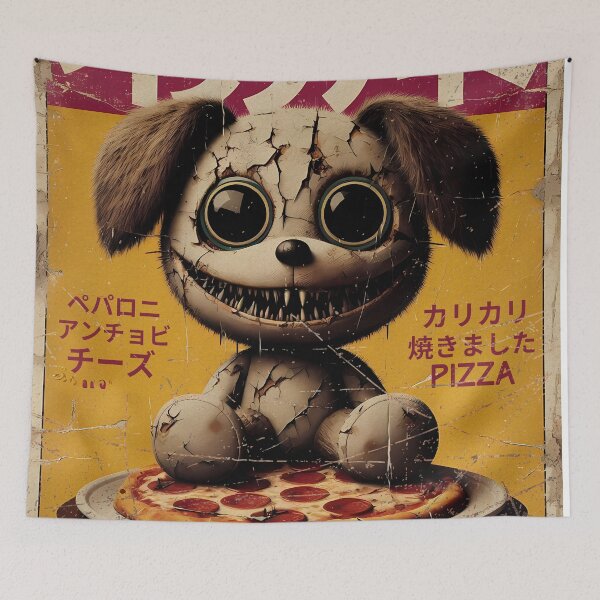 Item preview, Retro Japanese Poster of Plush Dog on Pizza t-shirt pop art vintage designed and sold by IAPICTURE.