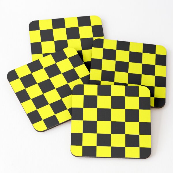Item preview, Large Checkered - Black and Yellow designed and sold by JustPatterns2.