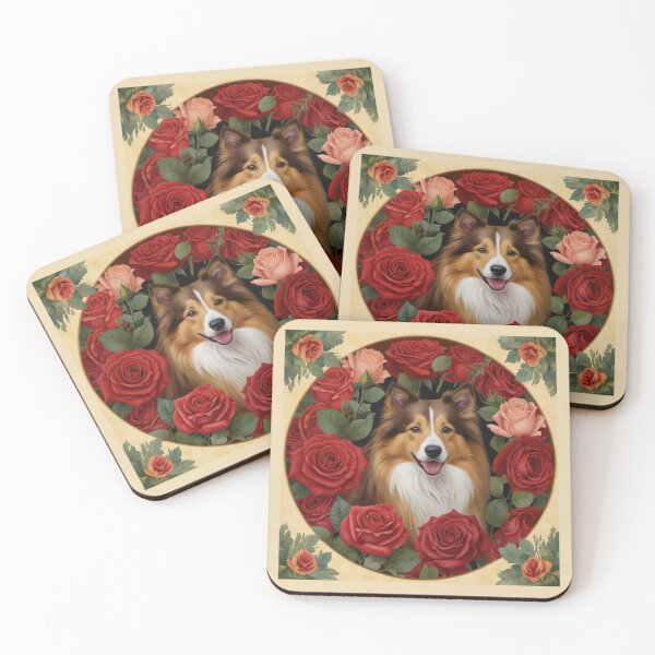 Item preview, Collie and red roses designed and sold by Astralia.