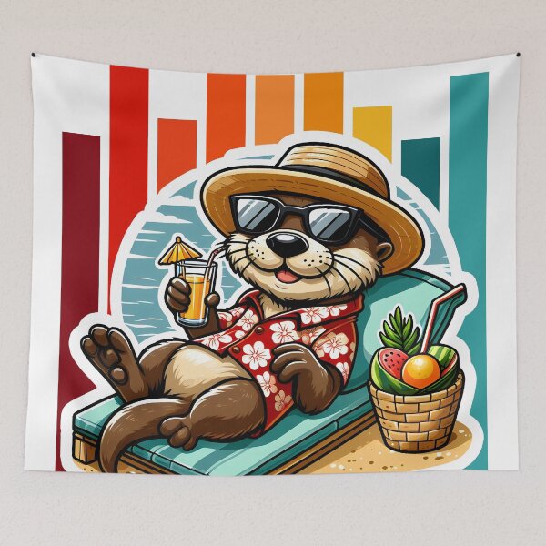 Item preview, otter beach vacation designed and sold by aliraweb.