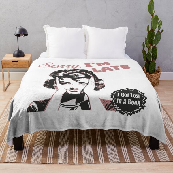 Artikelvorschau, Leseshirt, Sorry, ich bin spät dran, ich habe mich in einem Buch verloren, Vintage-Shirt, Buch-T-Shirt entworfen und verkauft von QUILLandTEE.