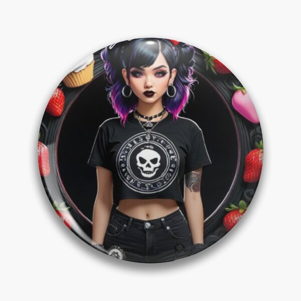Item preview, Strawberry Goth Girl designed and sold by EmeraldCauldren.