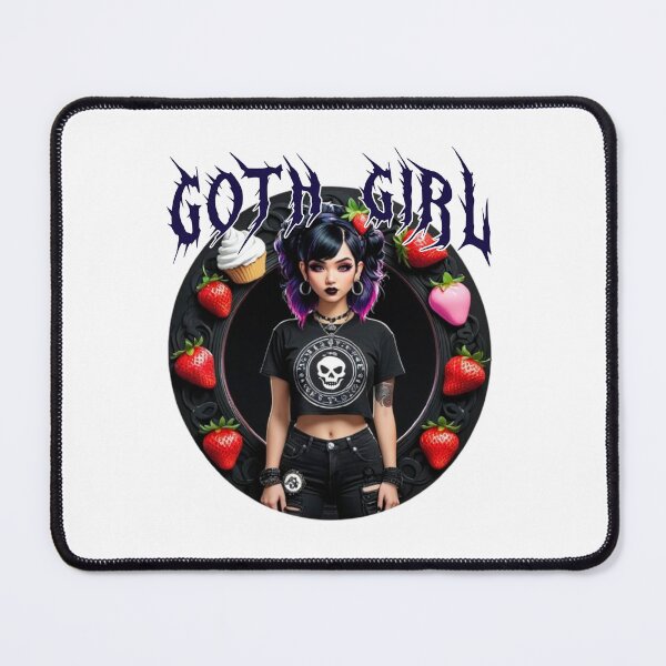 Item preview, Strawberry Goth Girl designed and sold by EmeraldCauldren.