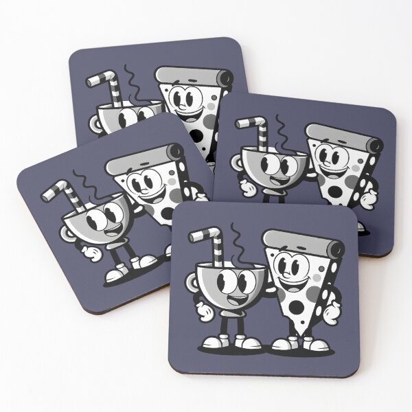 Item preview, Pizza and Coffee BFF Sticker designed and sold by LynZorArts.