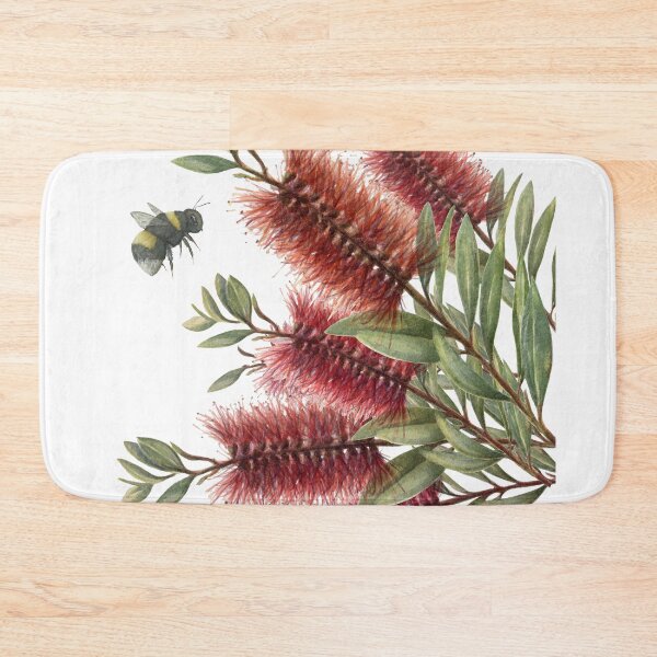 Item preview, Flowers and Bee floral Bumble Bee artwork. designed and sold by RachaelCurryArt.