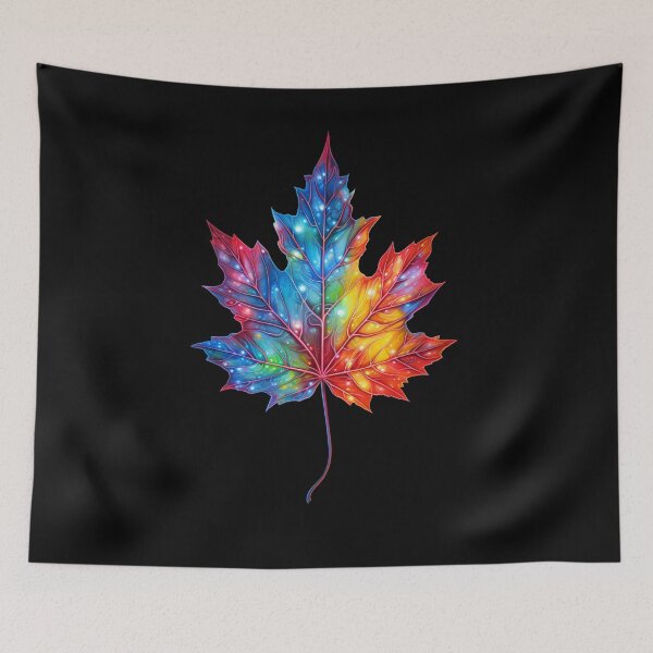Item preview, Northern Lights in a Maple Leaf designed and sold by Myra365Art.
