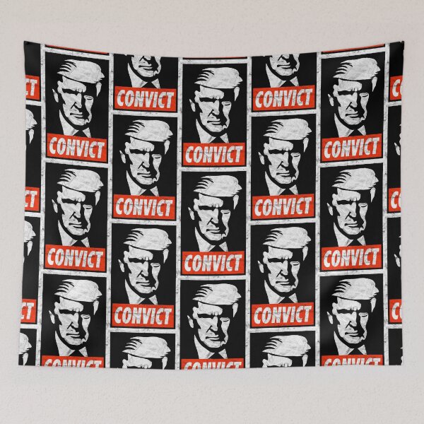 Item preview, Convict Trump (Black Worn Look) designed and sold by politicalamity.
