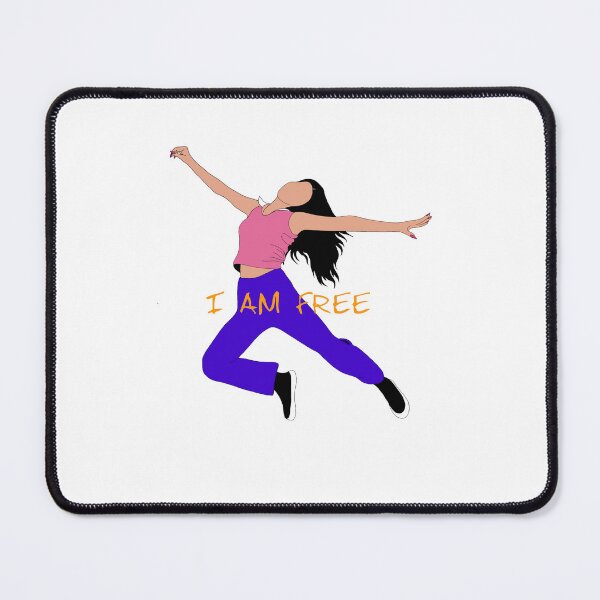 Item preview, Jump of joy - a girl's illustration with a quote Iam free designed and sold by Envelope-99.