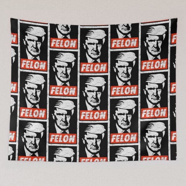 Item preview, Felon Trump (Black Worn Look) designed and sold by politicalamity.