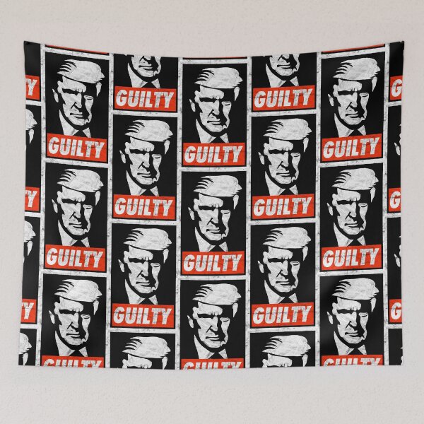 Item preview, Guilty Trump (Black Worn Look) designed and sold by politicalamity.