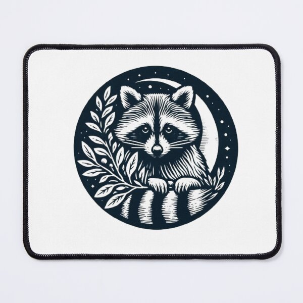 Item preview, Raccoon Design inside Circle in Pen and Ink designed and sold by EmeraldCauldren.