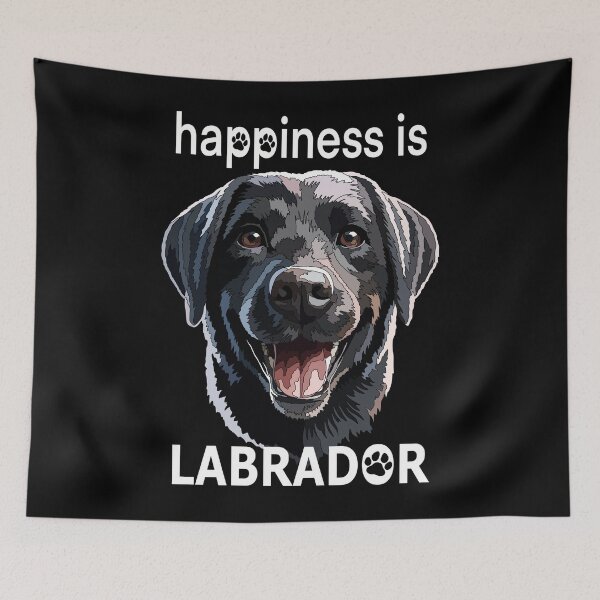 Item preview, Happiness Is Labrador Black Lab designed and sold by Just-Arts-4U.