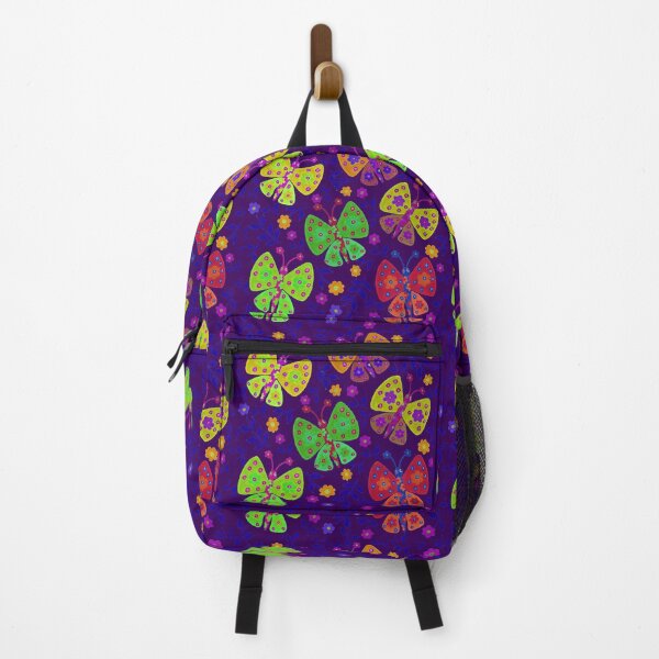 Item preview, Cute flower butterflies in a floral garden in purple palate designed and sold by Kaushlydraw.