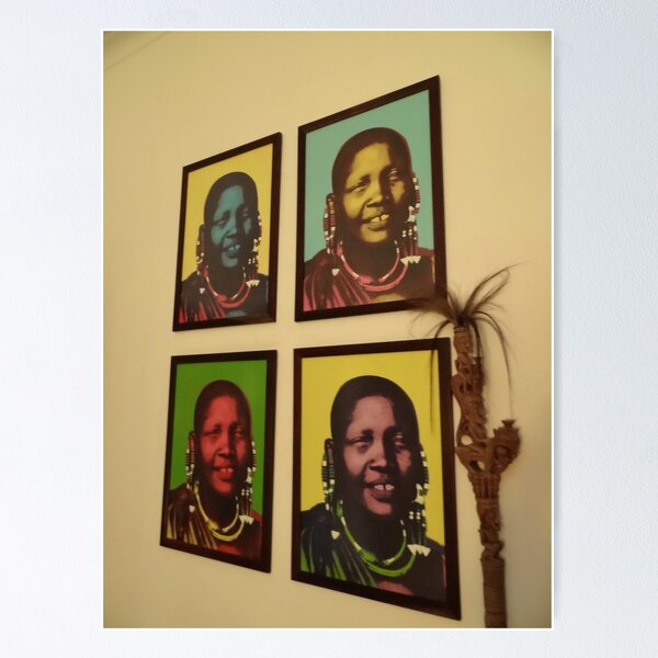 Item preview, Colourful Maasai Lady Wall Art - Africa designed and sold by exploramum.