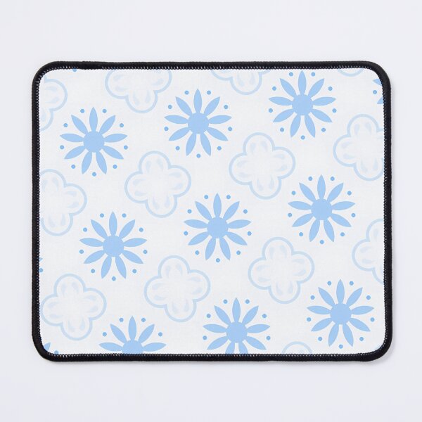 Item preview, Teal Flowers On White Pattern designed and sold by PatternsPalette.