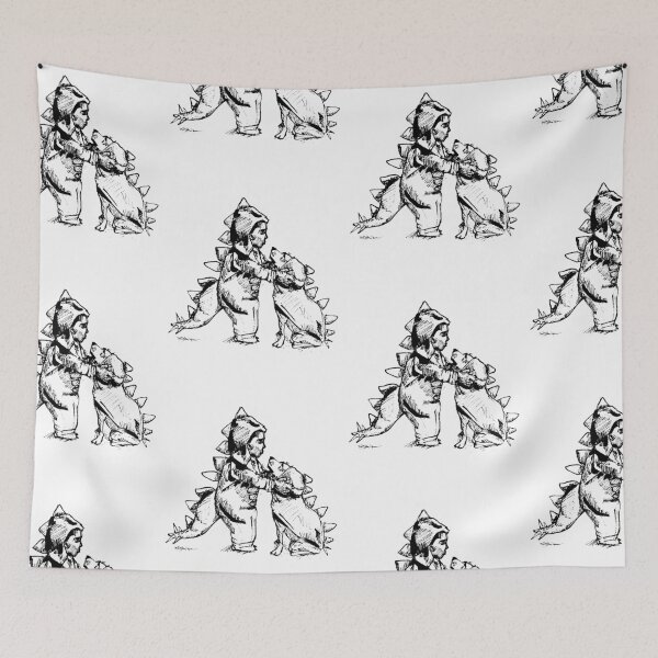 Item preview, Illustration child and his dog black pen designed and sold by Arthur Loeuil.