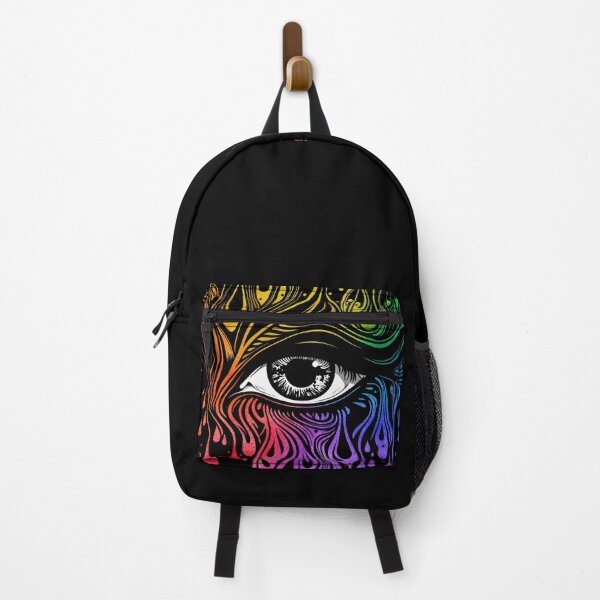 Artikelvorschau, Trippy LGBTQ Regenbogen-Pride-Flagge Farbiges Auge, Regenbogen-Aquarell Mystic Rave Design entworfen und verkauft von Travelslightly.