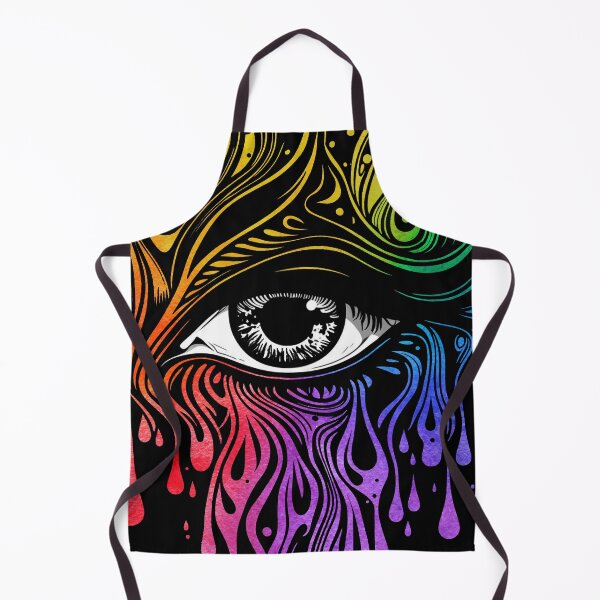 Artikelvorschau, Trippy LGBTQ Regenbogen-Pride-Flagge Farbiges Auge, Regenbogen-Aquarell Mystic Rave Design entworfen und verkauft von Travelslightly.