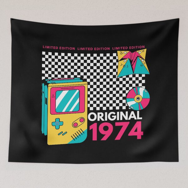 Artikelvorschau, Limitierte Auflage, Vintage 1974, Geschenk zum 50. Geburtstag entworfen und verkauft von CyberArtistOne.