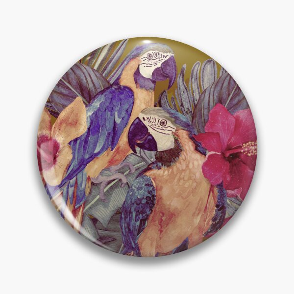 Item preview, Vintage Tropical Macaws Jungle Bouquet designed and sold by Sketchbook Designs.