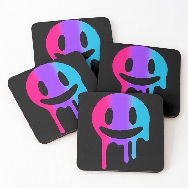 Item preview, Melting Smiley Face Androgynous Pride Flag Colors, Trippy Drip Rave Androgyne Design, Pride Festival designed and sold by Travelslightly.
