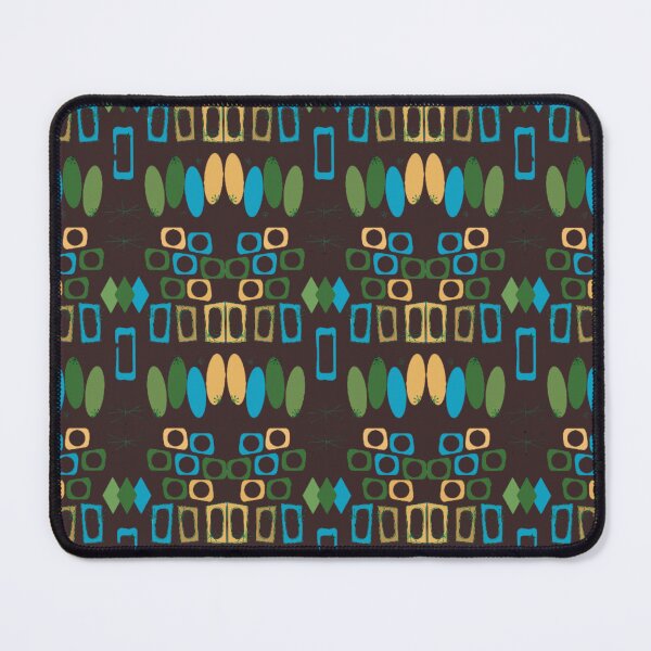 Item preview, Beige, Blue, Green, Oval Shapes, Mid Century Modern Style Pattern designed and sold by CreativeCanvas8.