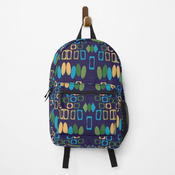 Item preview, Beige, Blue, Green, Oval Shapes, Mid Century Modern Style Pattern designed and sold by CreativeCanvas8.