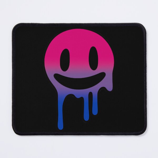 Item preview, Melting Smiley Face Bisexual Pride Flag Colors, Trippy Drip Rave Bi Design, Pride Festival designed and sold by Travelslightly.