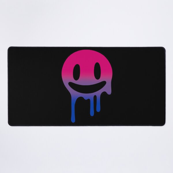 Item preview, Melting Smiley Face Bisexual Pride Flag Colors, Trippy Drip Rave Bi Design, Pride Festival designed and sold by Travelslightly.
