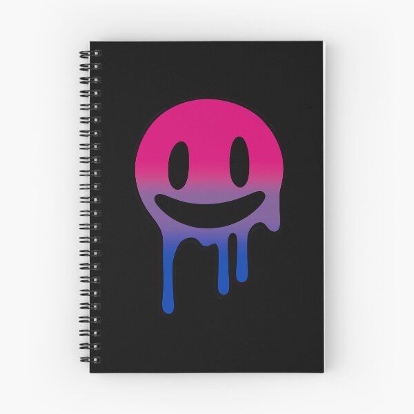 Item preview, Melting Smiley Face Bisexual Pride Flag Colors, Trippy Drip Rave Bi Design, Pride Festival designed and sold by Travelslightly.